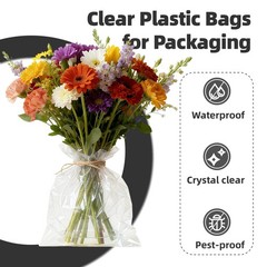 100 Count 10×13 self sealing Cellophane Bags, Resealable Clear Poly Bags for …