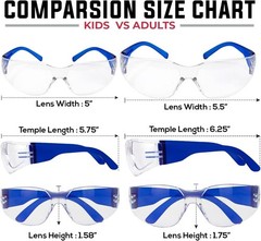 BISON LIFE Kids Safety Glasses, Bulk Kids Protective Glasses ANSI Z87.1 Safety G