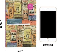 Vintage Travel Journals for Women, European Kraft Paper Diary Color Illustration