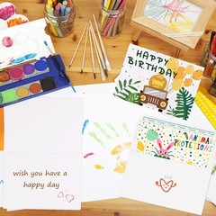 Eupako White Blank Cards and Envelopes A7 ( 5.25 x 7.25 Inches) 100PCS,