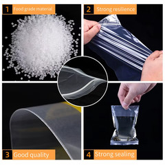 200/100PCS Transparent Zip Bags Food Jewelry Vacuum Storage Bag Plastic Thicken