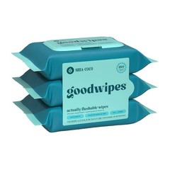 Flushable Wet Wipes for Adults Shea Butter Coconut Scented Personal Hygiene