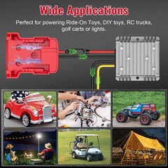 2 pack DC 18V to 12V Step Down Converter Compatible with Milwaukee 18V Battery