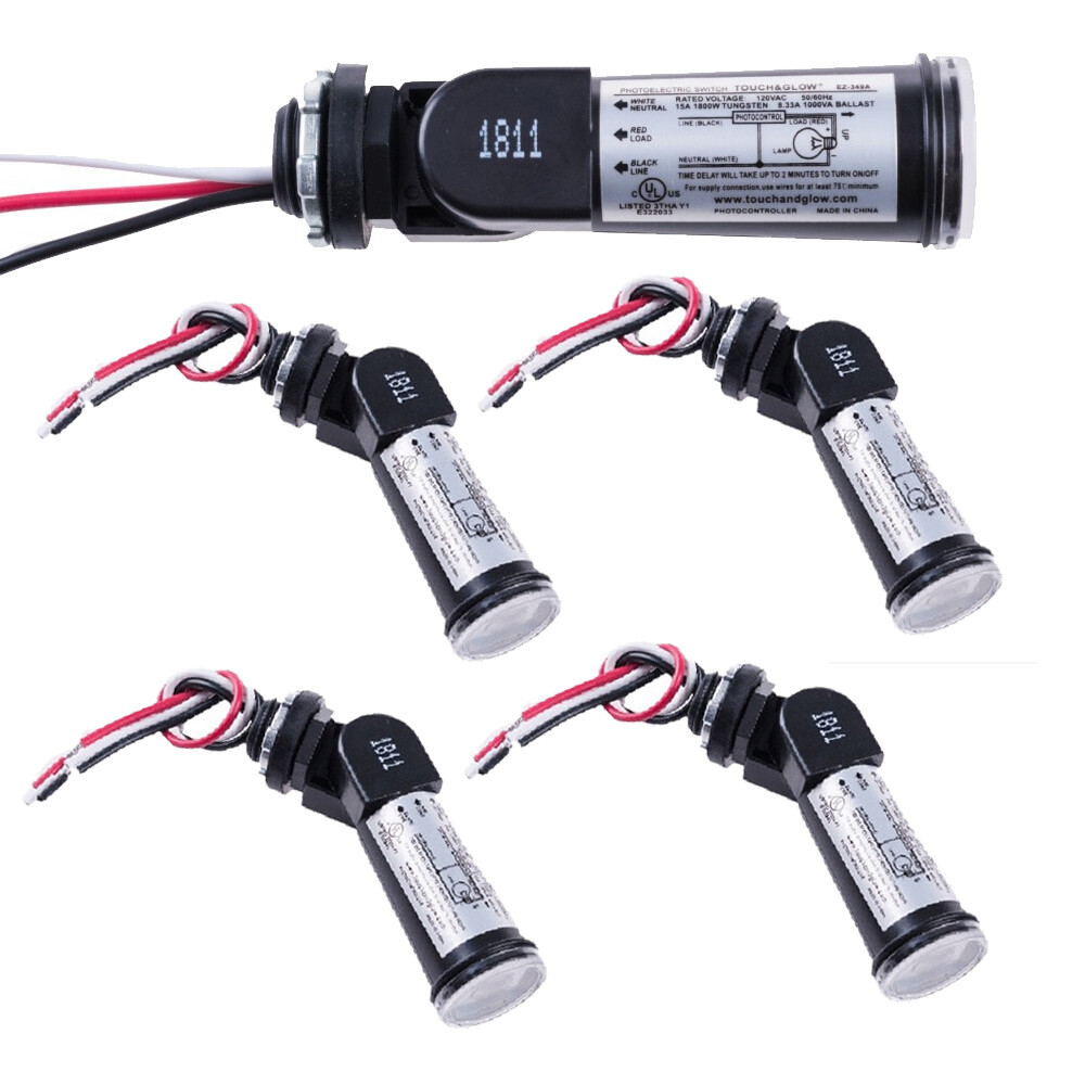 5 LED 120V Dusk To Dawn Outdoor Swivel Photo Cell Light Control Photocell Sensor