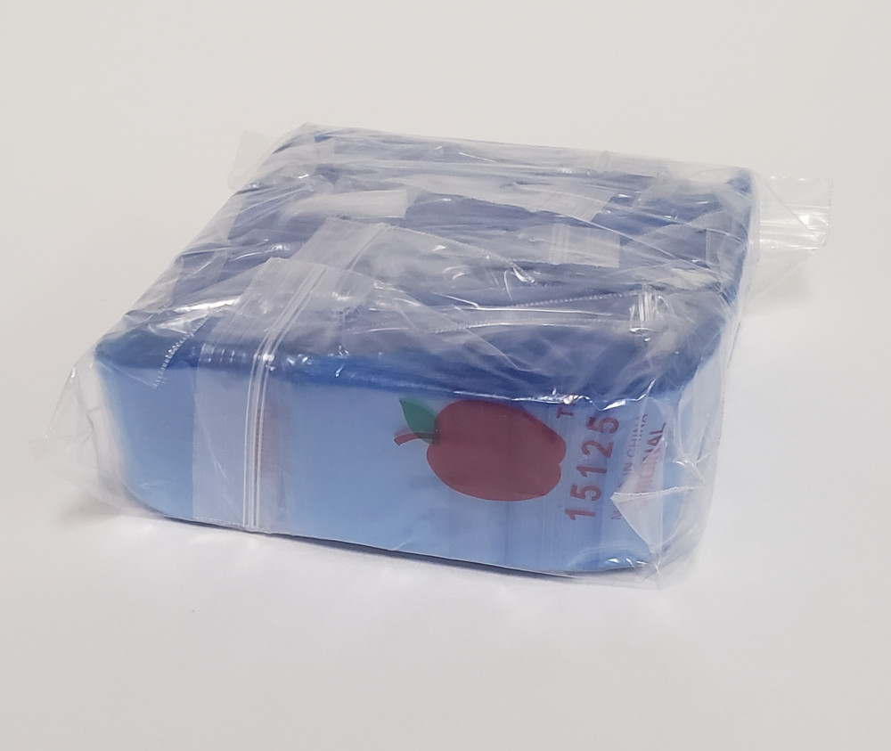 Apple Mini Zip Resealable Bags 1.5″ x 1.25″ Blue Baggies 15125 1000ct. NEW