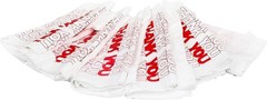Bulk 100 Pack Reusable Plastic Bags – Stylish ‘Thank You’ Print for Any Occasion