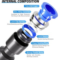 50PCS Air Line Fittings Straight Push Quick Release Connect Pneumatic Connectors