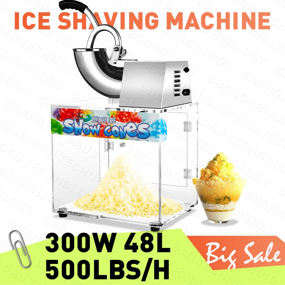 500 LB/H High Capacity Snow Cone Machine Shaved Ice Machine for Party Activities