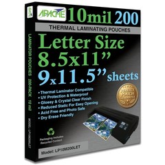 Letter Size Laminating Pouches, Super Clear Finish
