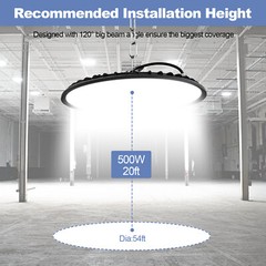 500W Super Bright Warehouse LED UFO High Bay Lights Factory Shop GYM Light Lamp