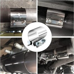 5 Inch Exhaust Clamp,5 Inch Butt Joint Exhaust Muffler Pipe Band Clamp Sleeve