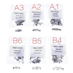 20Pcs/Pack Dental Saddle Contoured Metal Matrices Matrix Band/Springclip