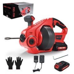 Pro-For 20V Cordless Electric Drain Auger 25Ft Auto-Feed Drain Snake