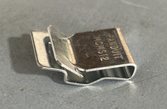 80qty Panduit MCMS12-P-C Zinc-Plated Steel Clip-On Cable Tie Mounts Edge Clips