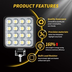 2 x 3 inch 16 LED upper cab & Boom Work Flood Light Fit for Excavator 160LC ZX