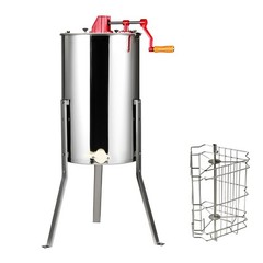 Uimoso Manual Honey Extractor Beekeeping Equipment 2/4 Frames Stainless Steel