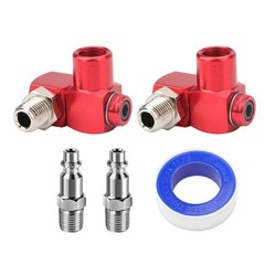 Red 360° Swivel Design Portable Air Tool Adapter 360 Degree 1/4” NPT Rivet Gun