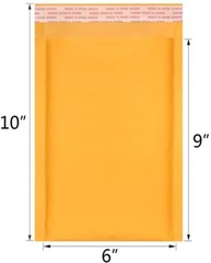500 Kraft Bubble Mailers #0 6×10 Padded Envelopes 6×9 Shipping Bags Bulk