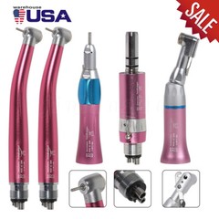 Dental High Low Speed Handpieces 4 Hole Air Turbine Kit NSK Pana Max Style Pink