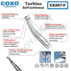 COXO Dental Handpiece LED High Speed Handpiece Air Turbine 2/4 Hole Fit NSK KAVO