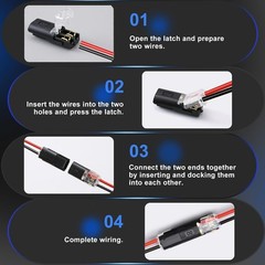 Durable 30PCS Locking Wire Connectors – Tool-Free Quick Connect for DIY Projects