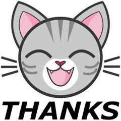 30 Custom Gray Tabby Thanks Personalized Address Labels