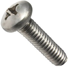 10-24 Machine Screws, Phillips Pan Head, Stainless Steel All Lengths in Listing
