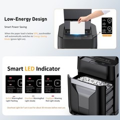 QUIETLEMON 100-Sheet Auto Feed Paper Shredder 17L Commercial P-4 Cross Cut US.