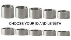 ALUMINUM 26MM OD X 16MM, 15MM, 14MM, 13MM, 12MM, 11MM OR 10MM ID BUSHING SPACER