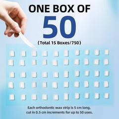 RAZOKO Orthodontic WAX for BRACES Irritation – WHITE/ UNSCENTED – 15 pk – Dental