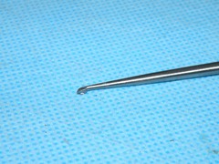 SEC Micro Axial Curette, 10 inch Straight Down 5-0 Silver, Model U-0061