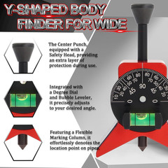 Pipe Center Finder, Pipefitter Tools W/Magnetic Centering Head, 2.75″ Y-Type Pip