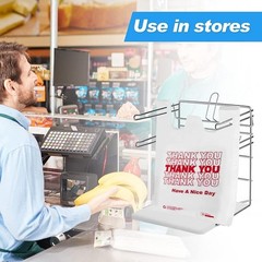 Bulk 100 Pack Reusable Plastic Bags – Stylish ‘Thank You’ Print for Any Occasion