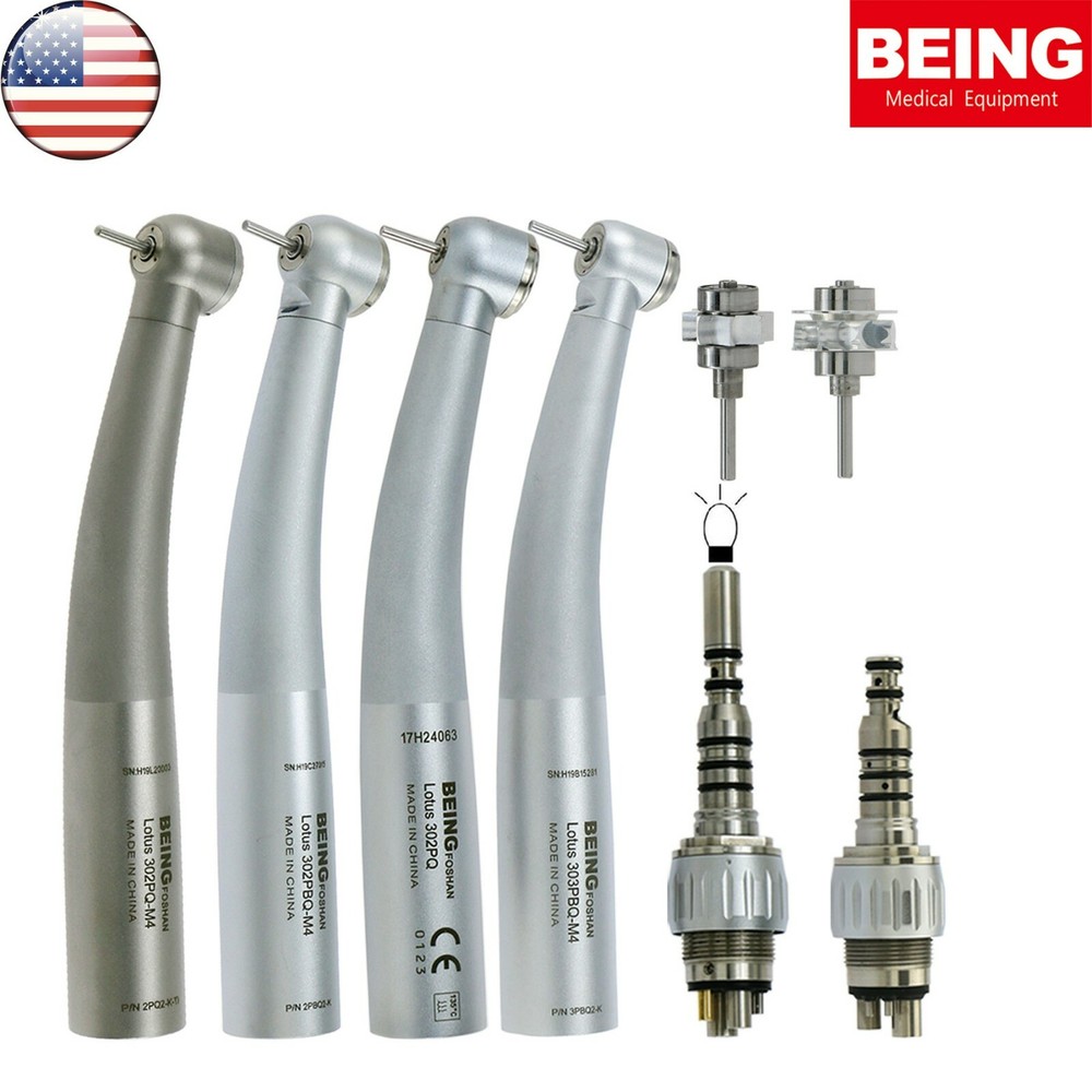 US BEING Dental High Speed Handpiece Fiber Optic LED fit KAVO Coupler 4/6 Holes