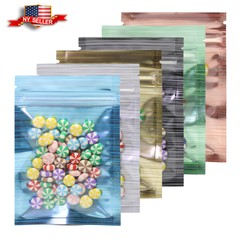 QQ Studio 100 Pack Food Safe Single Sided QuickQlick™ Smell Proof Flat Bags