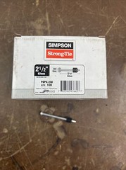 100ct Simpson Strong-Tie PDPA-250 2.5″ x .157 Drive Pins 100ct POWDER ACTUATED