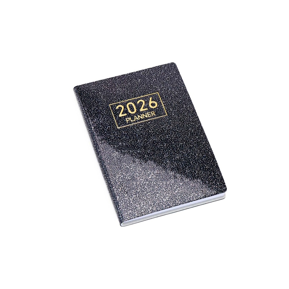 Mogoostry 2026 Pocket Planner Mini Weekly Planners 3 x 4 Starlight Black Leat…
