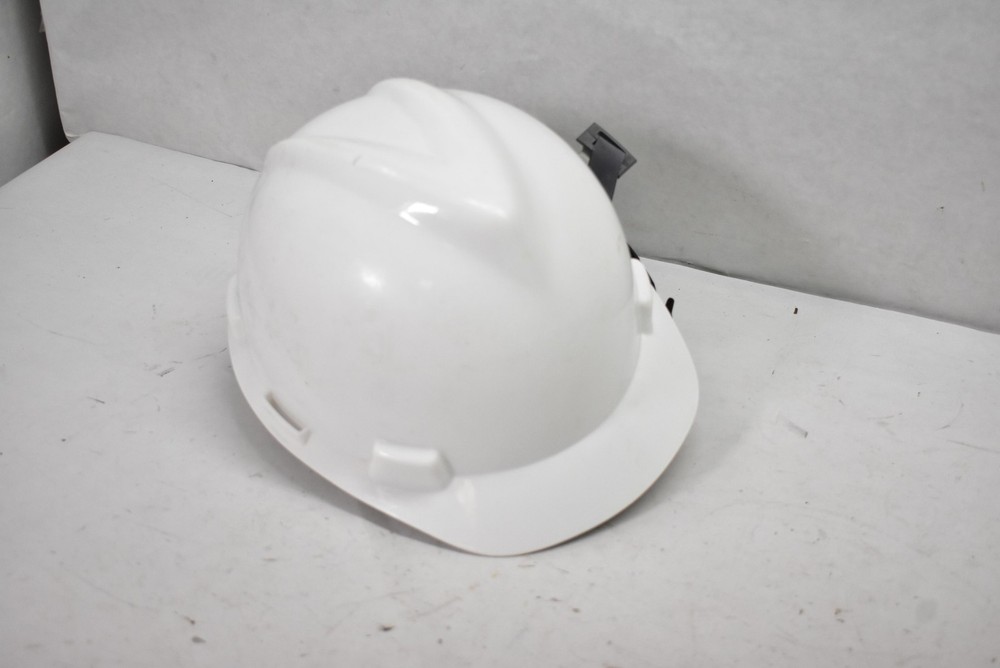 MSA V-Gard Hard Hat White ANSI Z89.1 Type I Class E Ratchet Made in USA Helmet