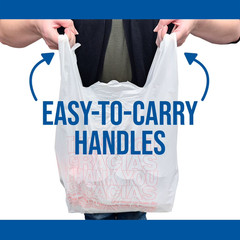 1000 Bags T-Shirt Thank You Plastic Grocery Store Shopping Carry Out Bags