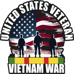 Vietnam War United States Veteran | Laminated Vinyl Decal Sticker Label