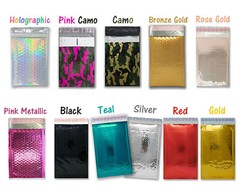 4×8″ Metallic Bubble Mailers Padded Shipping Poly Mailing Envelopes Combo Pack