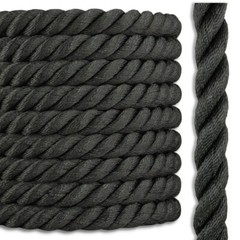 Black Polyester Combo Rope outdoor decorative Handrail fence Utility Battle rope