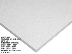 ABS Styrene Plastic Flat Sheet Plate 3mm x 100mm x 100mm, White