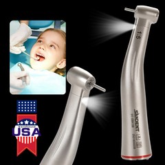 LED Dental 1:5 Fiber Optic Contra Angle Handpiece Red Ring NSK Ti-MAX X95L Style
