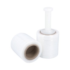 5″ inch Mini Stretch Film Easy to Use Wrap 1000 Feet, Clear with Reusable Handle