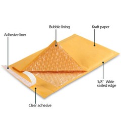 #0 6×10″ (6×9″) Kraft Bubble Mailer Sale Seal Shipping Bag Envelope 10/25/50/100