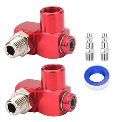 Red 360° Swivel Design Portable Air Tool Adapter 360 Degree 1/4” NPT Rivet Gun