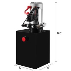 15 Quart Double Acting Hydraulic Pump Dump Trailer 12V DC Unit Pack Power Unit