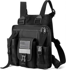 Radio Chest Harness with Reflective Strips Shoulder Holster Radio Vest Holder Tw