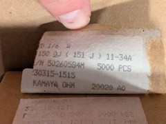 5000 PCS (a box) 1/6W Metal Film Resistor ±5% 150Ω Kamaya Genuine RD16-151JTB